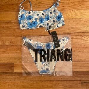 Triangl bikini top size small +and bottom size X small , new with tags